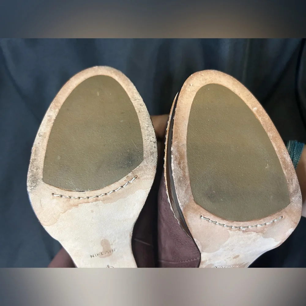 COLE HAAN Soft Leather Slouch Pull On Knee High Boots- Chesnut Brown Size 7B - Picture 7 of 8